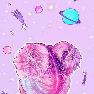 Galaxy drawing wallpaper