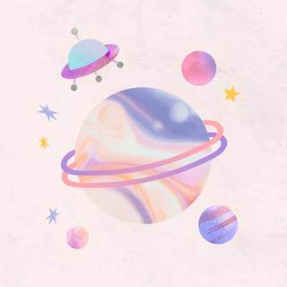 Galaxy drawing wallpaper