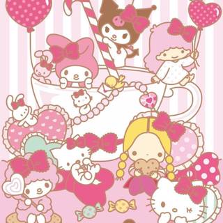 Hello Kitty group wallpaper