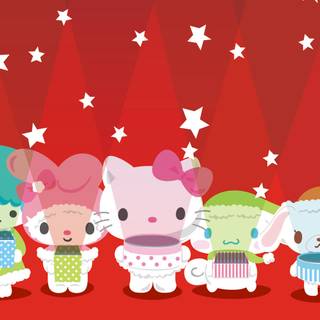 Hello Kitty group wallpaper