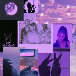 Ariana Grande pink aesthetic desktop wallpaper