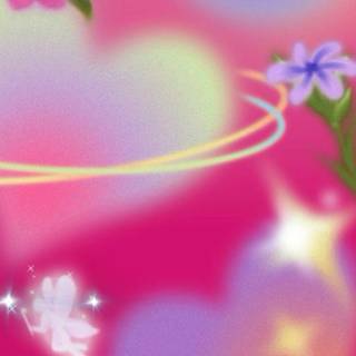 Spring hearts aesthetic wallpaper