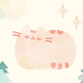 Spring Pusheen Cat desktop wallpaper