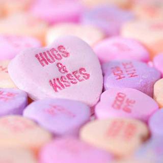 Valentines candy hearts wallpaper