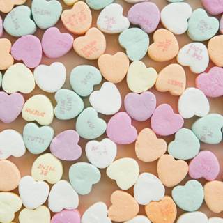 Valentines candy hearts wallpaper