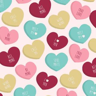 Valentines candy hearts wallpaper