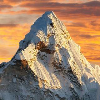 iPhone orange winter wallpaper