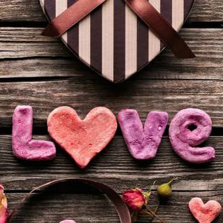 Valentines candy hearts wallpaper