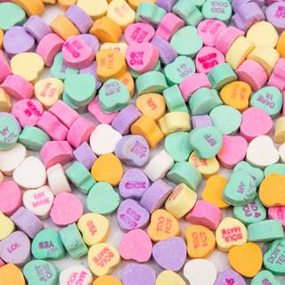 Valentines candy hearts wallpaper