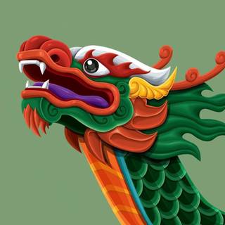 Chinese dragon red wallpaper