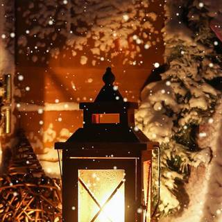 iPhone orange winter wallpaper