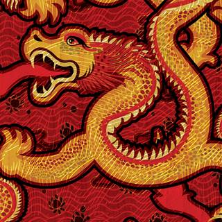 Chinese dragon red wallpaper