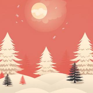 iPhone orange winter wallpaper