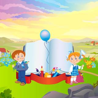 Easter cartoon kids wallpaper