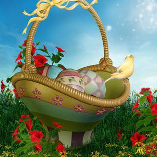 Easter bird wallpaper