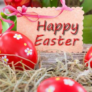 Easter red wallpaper