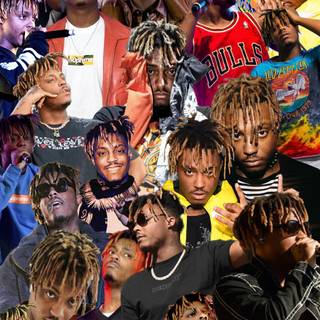 Juice Wrld collage wallpaper