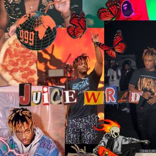 Juice Wrld collage wallpaper