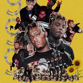 Juice Wrld collage wallpaper