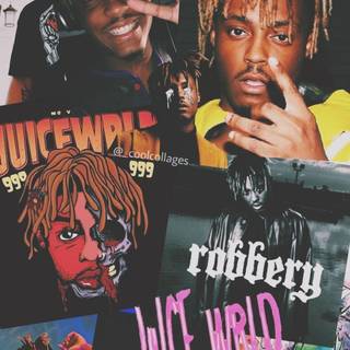 Juice Wrld collage wallpaper