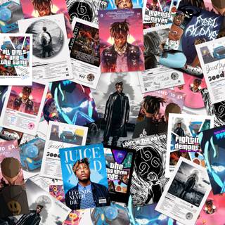 Juice Wrld collage wallpaper