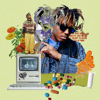Juice Wrld collage wallpaper