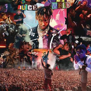 Juice Wrld collage wallpaper