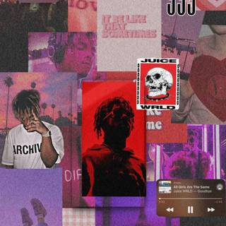 Juice Wrld collage wallpaper