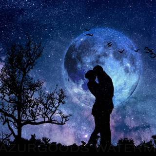 Romantic scene wallpaper