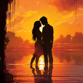 Romantic scene wallpaper