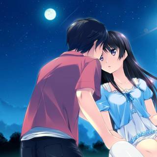 Romantic scene wallpaper