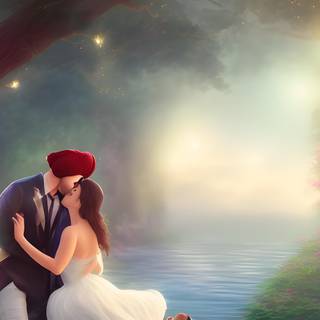 Romantic scene wallpaper