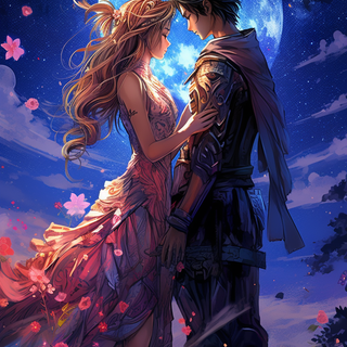 Romantic scene wallpaper