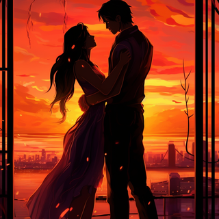 Romantic scene wallpaper