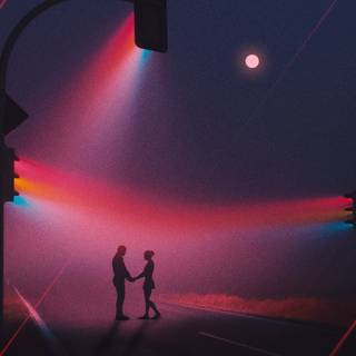 Romantic scene wallpaper