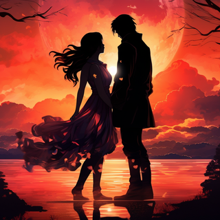 Romantic scene wallpaper