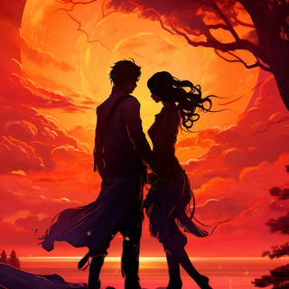 Romantic scene wallpaper