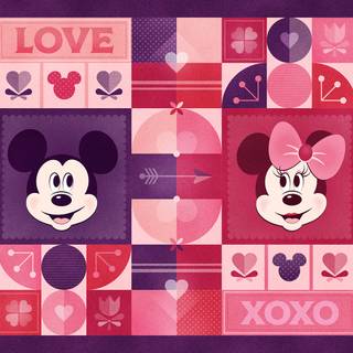 Mickey and Minnie Valentines wallpaper