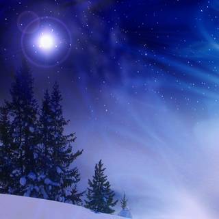Winter sky PC wallpaper