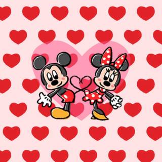Mickey and Minnie Valentines wallpaper