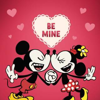 Mickey and Minnie Valentines wallpaper