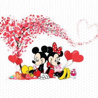 Mickey and Minnie Valentines wallpaper