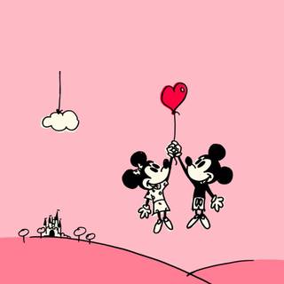 Mickey and Minnie Valentines wallpaper