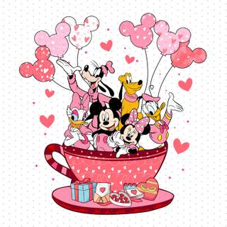 Mickey and Minnie Valentines wallpaper