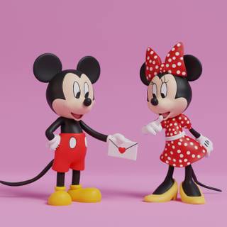 Mickey and Minnie Valentines wallpaper