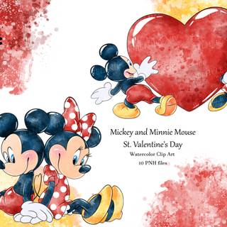 Mickey and Minnie Valentines wallpaper