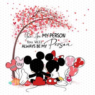 Mickey and Minnie Valentines wallpaper