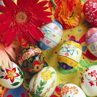 Easter flower egg wallpaper