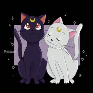 Luna and Artemis wallpaper