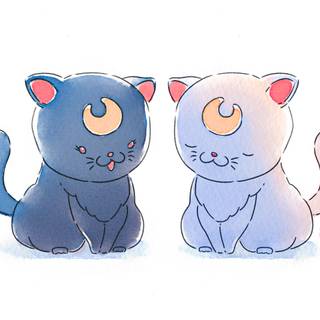 Luna and Artemis wallpaper